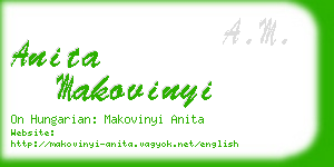 anita makovinyi business card